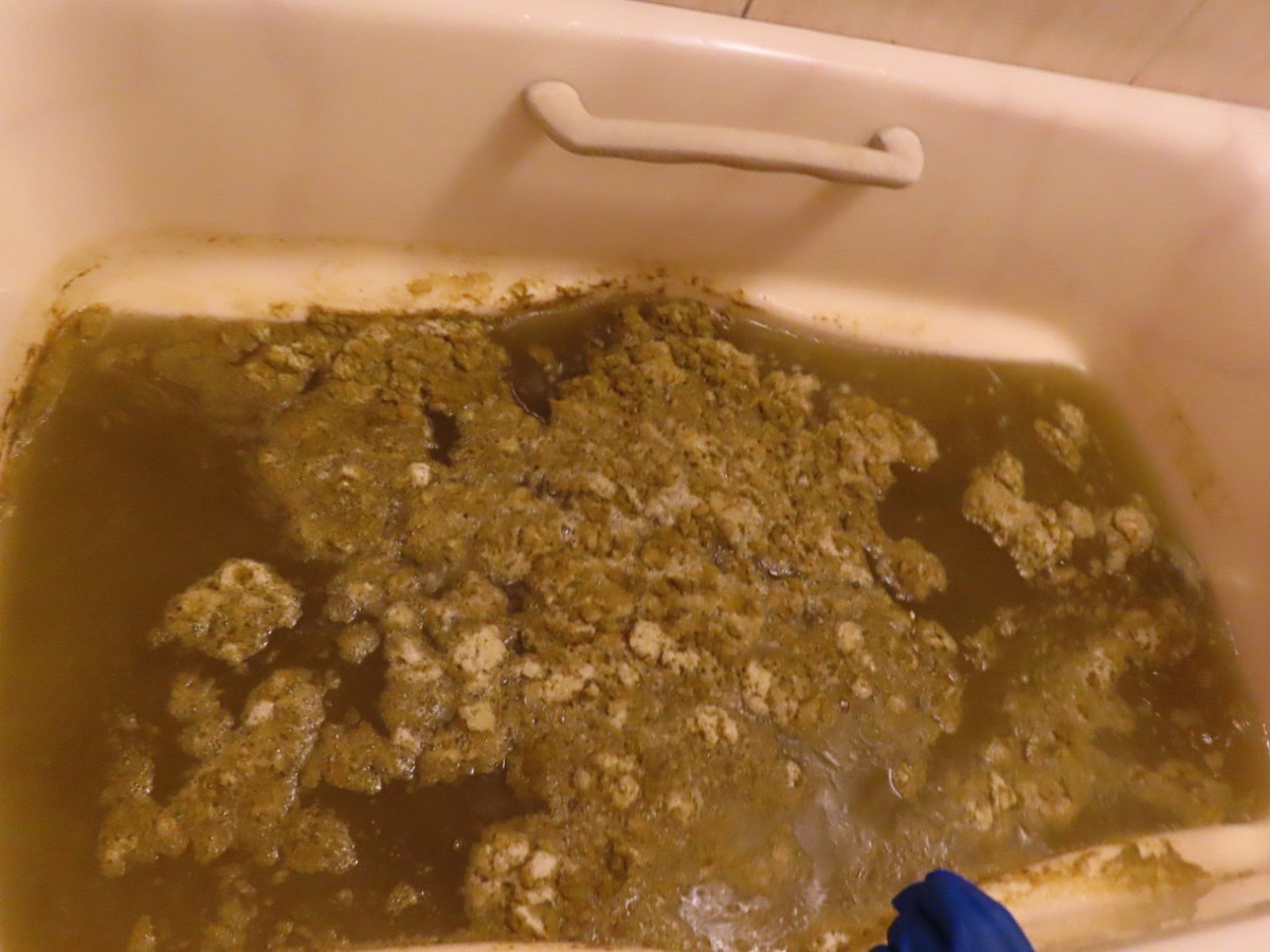 風呂釜洗浄の様子