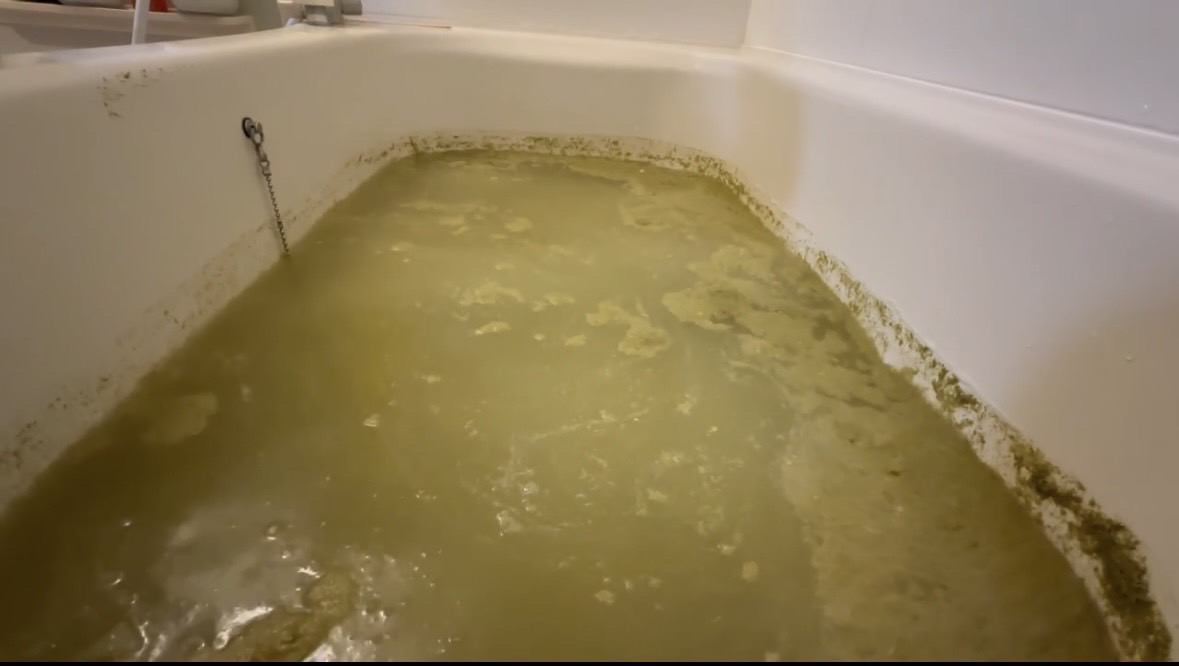 風呂釜洗浄の様子