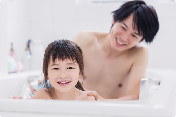 お風呂の親子